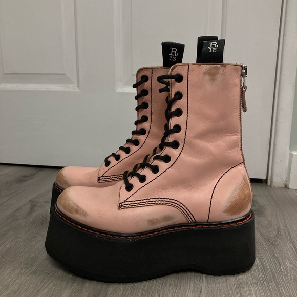 R13 Double Stack Boot - pink. Size 8 IT 38 - Picture 4 of 9